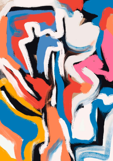 Quadro Bold Colorful Brushstrokes 02