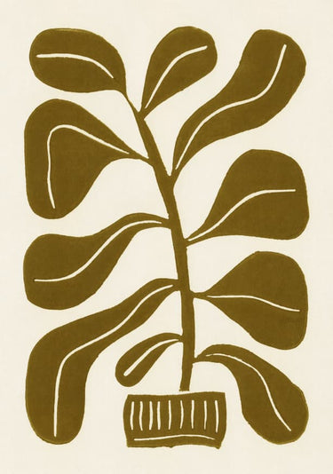 Quadro Linocut Houseplant #2