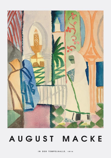 Quadro In Der Tempel Halle By August Macke