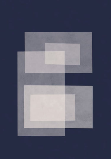 Quadro Geometric Blue