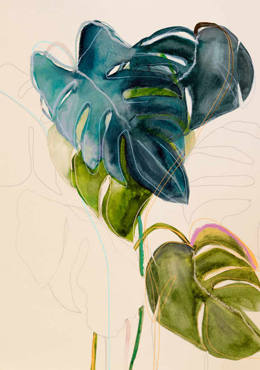 Quadro Blue Monstera