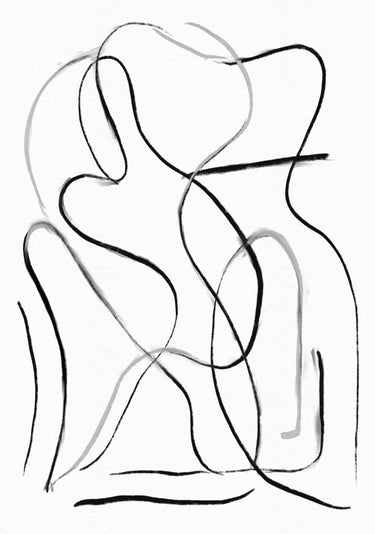Quadro Abstract Scribble Art Paint Strokes