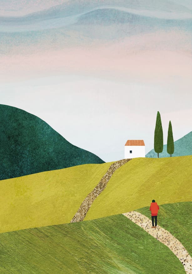 Quadro Walking Home By Longwayhome