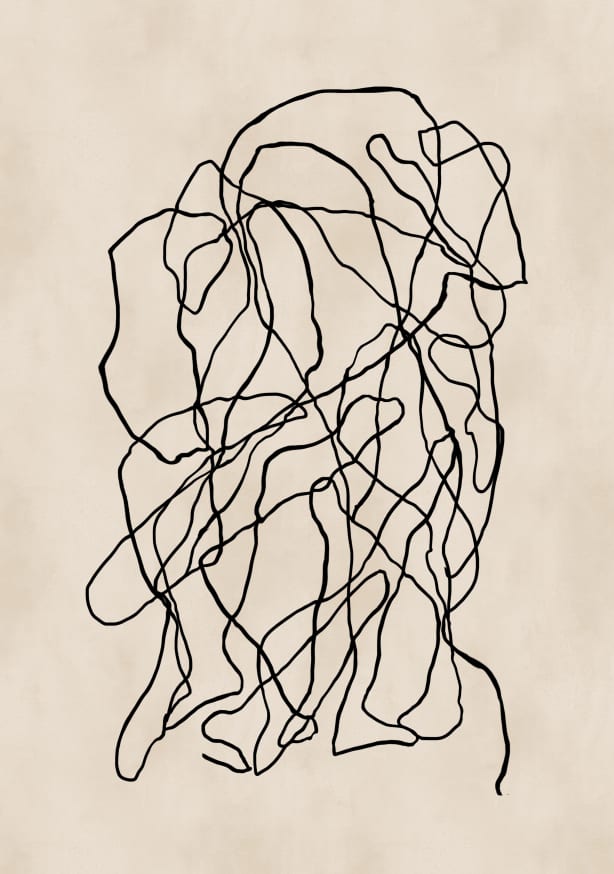 Quadro Abstract Black Lines 01 - Obrah | Quadros e Posters para Transformar a Parede