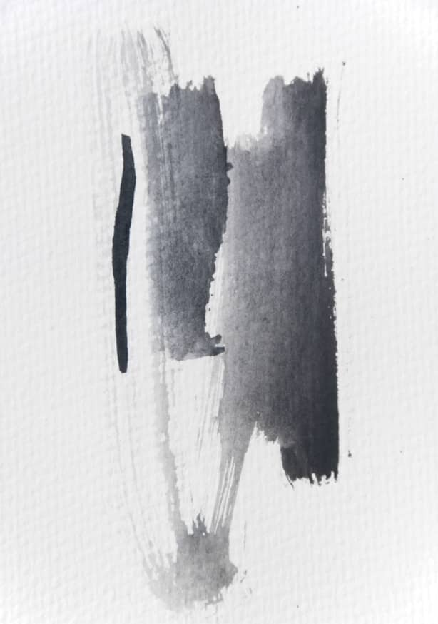 Quadro Aquarelle Meets Pencil - Black Strokes - Obrah | Quadros e Posters para Transformar a Parede