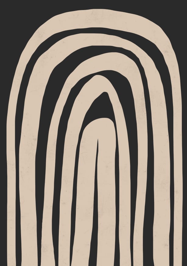 Quadro Beige and Black Rainbow - Obrah | Quadros e Posters para Transformar a Parede