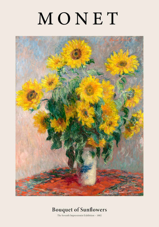 Quadro Bouquet of Sunflowers by Monet - Obrah | Quadros e Posters para Transformar a Parede