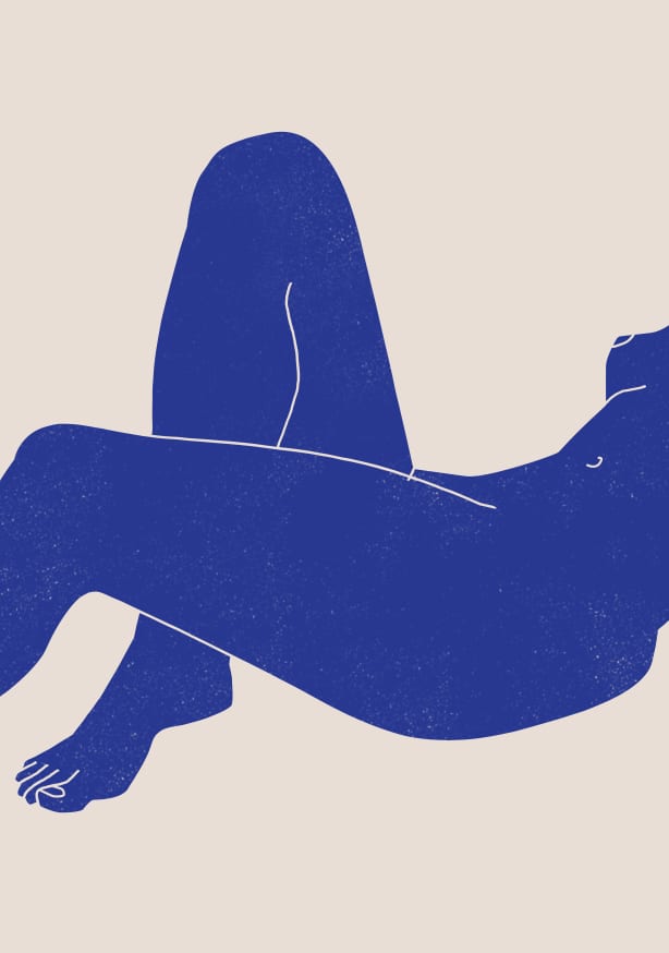 Quadro Closeup Nude Blockprint 4 - Obrah | Quadros e Posters para Transformar a Parede