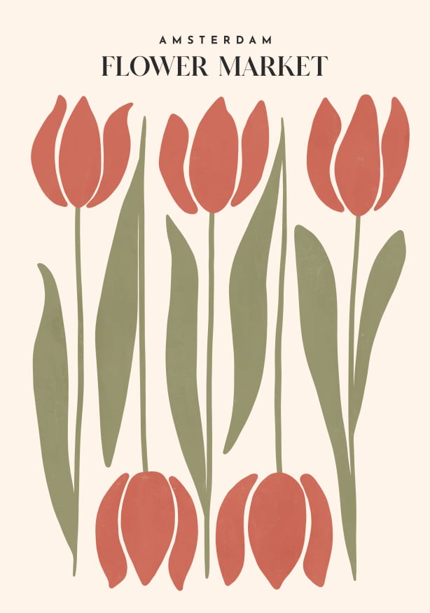 Quadro Flower Market Amsterdam - Obrah | Quadros e Posters para Transformar a Parede