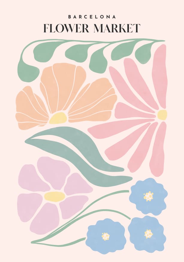 Quadro Flower Market Barcelona - Obrah | Quadros e Posters para Transformar a Parede