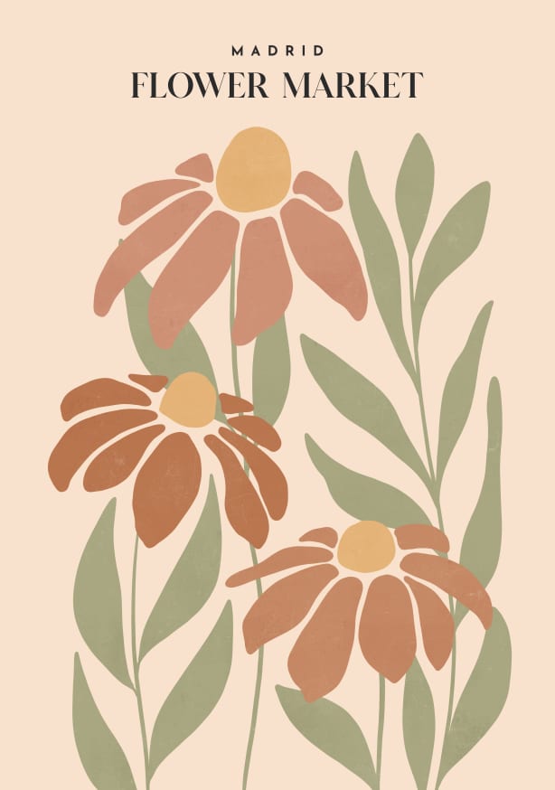 Quadro Flower Market Madrid - Obrah | Quadros e Posters para Transformar a Parede