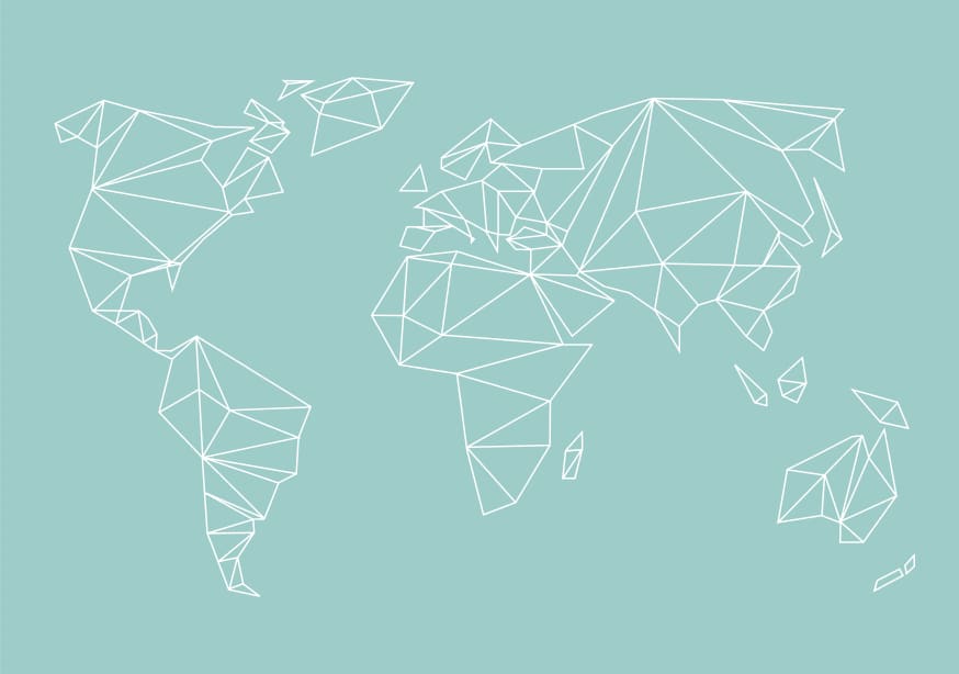 Quadro Geometrical World - Mint - Obrah | Quadros e Posters para Transformar a Parede