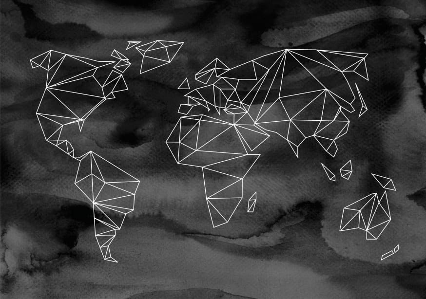 Quadro Geometrical World Black Aquarell - Obrah | Quadros e Posters para Transformar a Parede