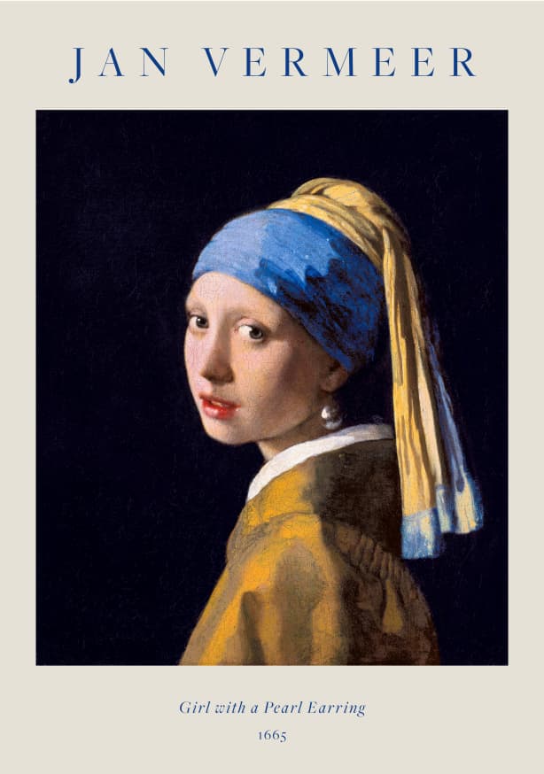 Quadro Girl with a Pearl Earring by Jan Vermeer - Obrah | Quadros e Posters para Transformar a Parede