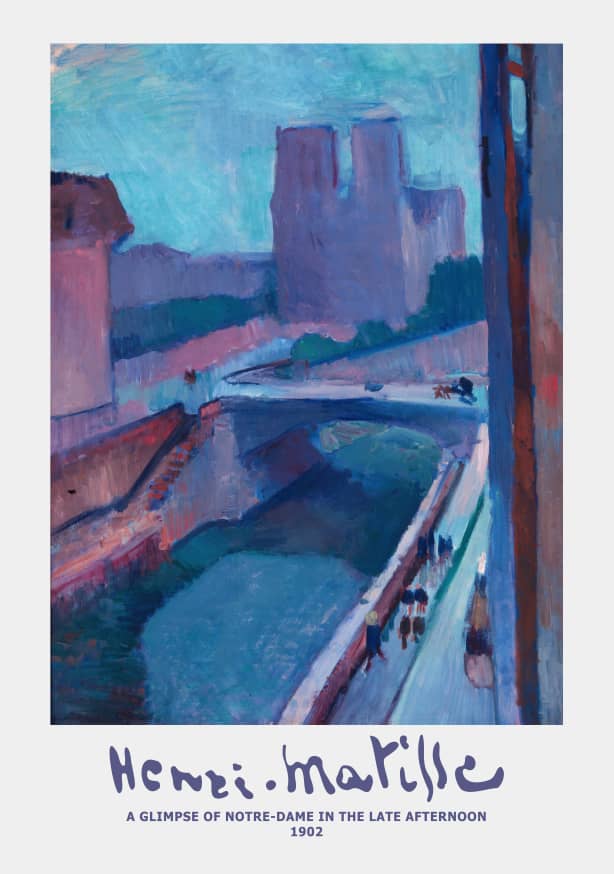 Quadro Glimpse of Notredame By Matisse - Obrah | Quadros e Posters para Transformar a Parede