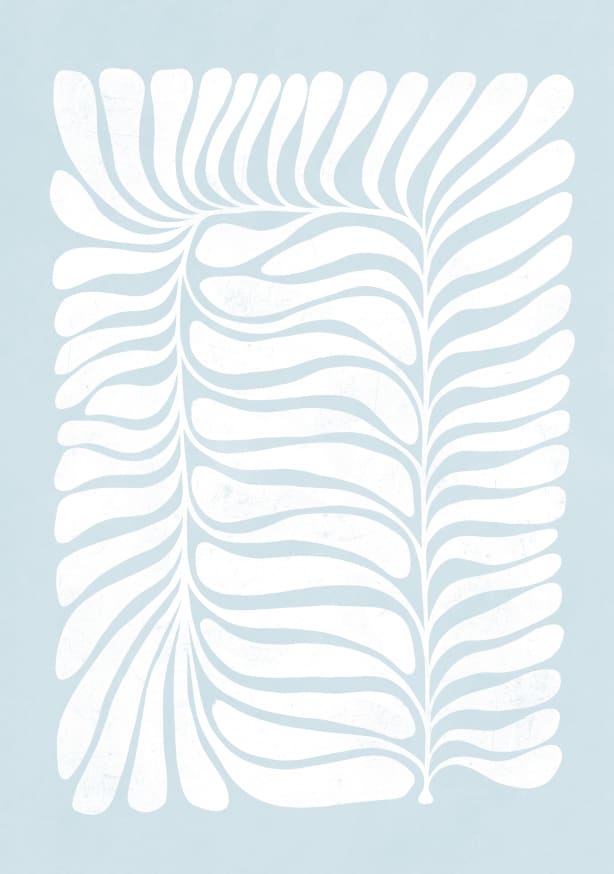 Quadro Light Blue Abstract Botanical - Obrah | Quadros e Posters para Transformar a Parede