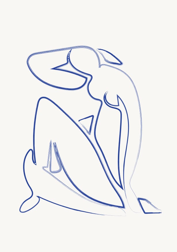 Quadro Matisse Nu Bleu Reverse - Obrah | Quadros e Posters para Transformar a Parede