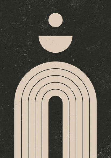 Quadro Mid Century Black and Beige - Obrah | Quadros e Posters para Transformar a Parede