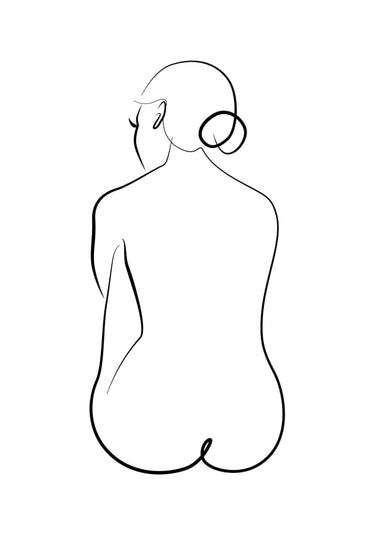 Quadro Nude Lineart 1 - Obrah | Quadros e Posters para Transformar a Parede