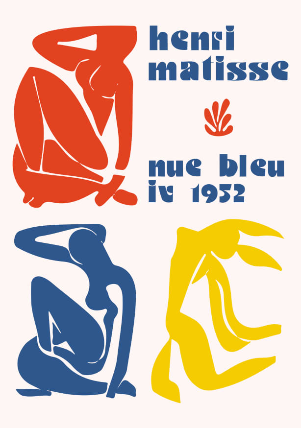 Quadro Nu Bleu By Matisse - Obrah | Quadros e Posters para Transformar a Parede