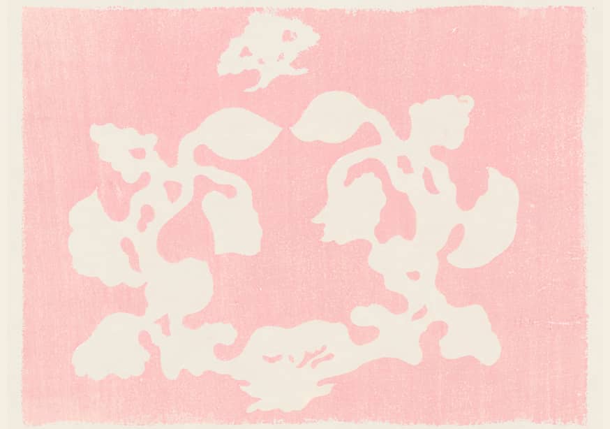Quadro Vintage Woodblock Pink