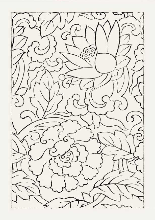 Quadro Vintage Woodblock Flowers - Obrah | Quadros e Posters para Transformar a Parede