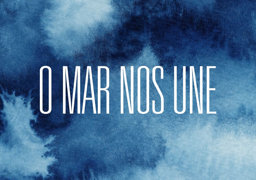 Quadro O Mar Nos Une Fundo Aquarela - Obrah | Quadros e Posters para Transformar a Parede