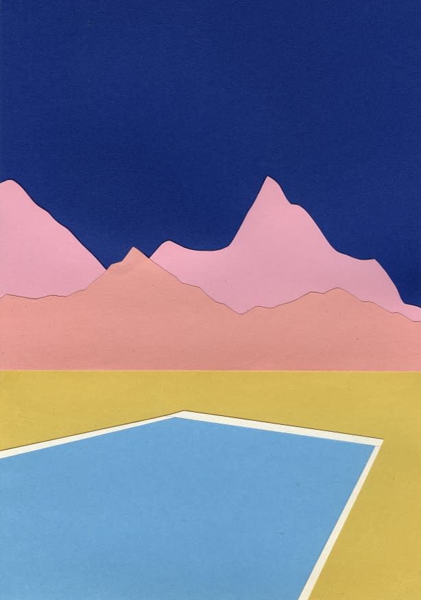 Quadro Pool in the Hills - Obrah | Quadros e Posters para Transformar a Parede