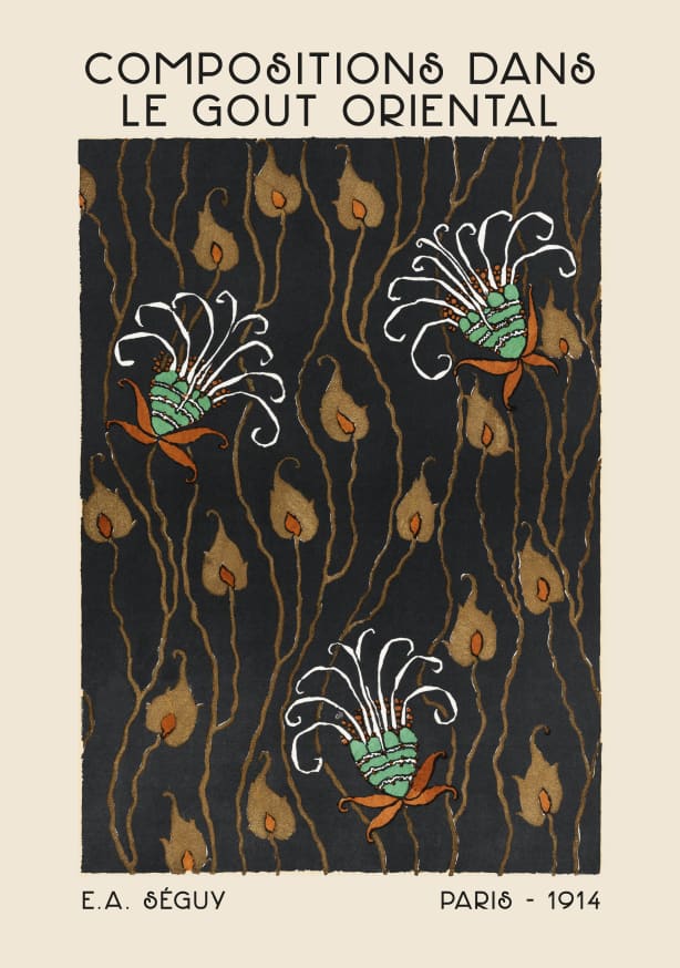 Quadro Art Nouveau Flowers II - Obrah | Quadros e Posters para Transformar a Parede