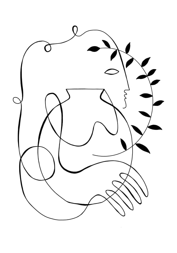 Quadro Face and Vase 1 - Obrah | Quadros e Posters para Transformar a Parede