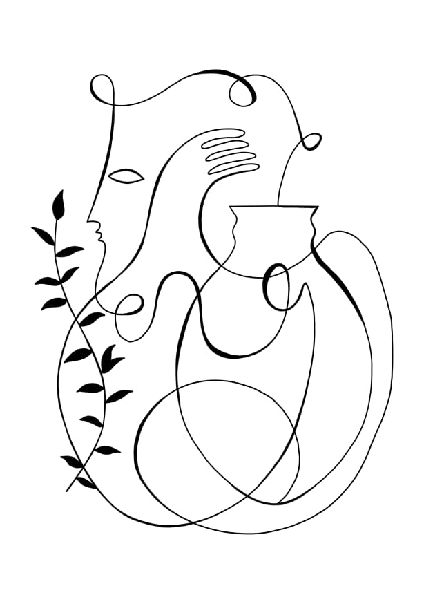 Quadro Face and Vase 3 - Obrah | Quadros e Posters para Transformar a Parede