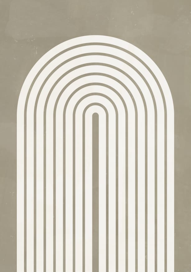 Quadro Sage Green Geometric Rainbow - Obrah | Quadros e Posters para Transformar a Parede