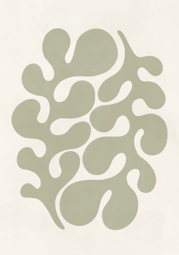 Quadro Sage Green Organic Leaves - Obrah | Quadros e Posters para Transformar a Parede