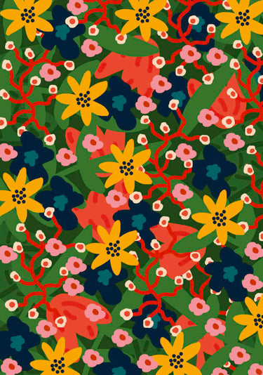 Quadro Green Floral I