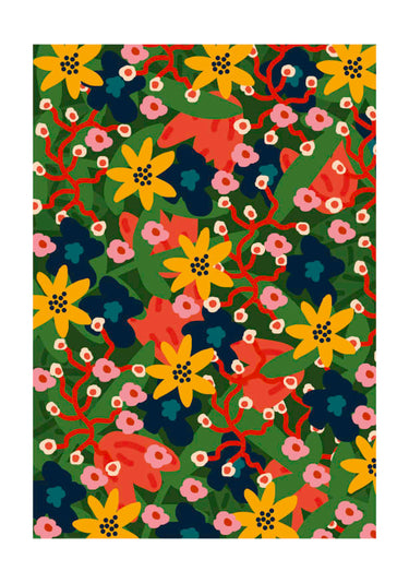 Quadro Green Floral II