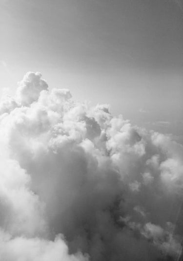 Quadro Clouds Black White