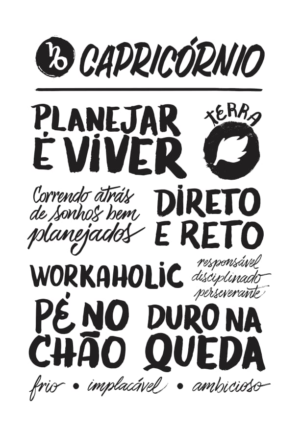 Quadro Signos Capricórnio - Obrah | Quadros e Posters para Transformar a Parede
