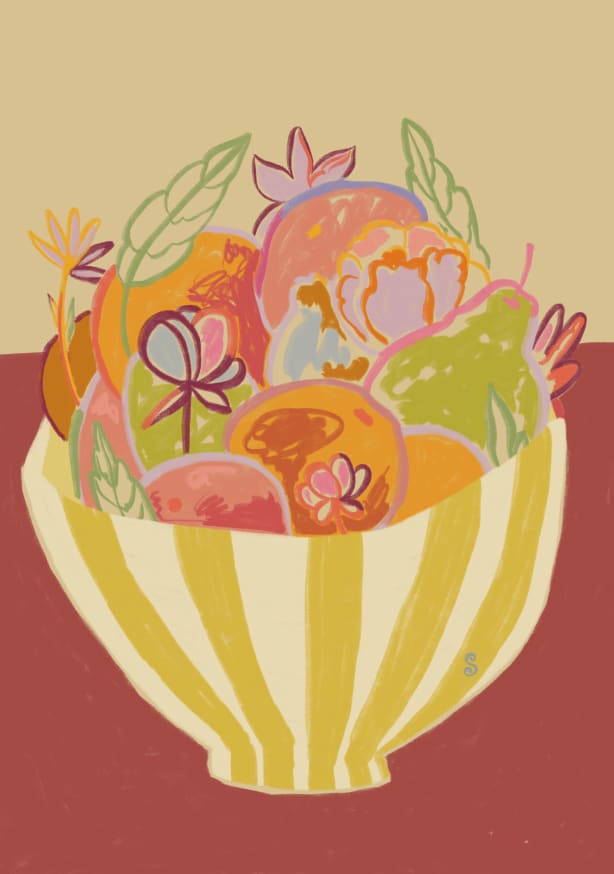 Quadro Fruit and Flower Bowl