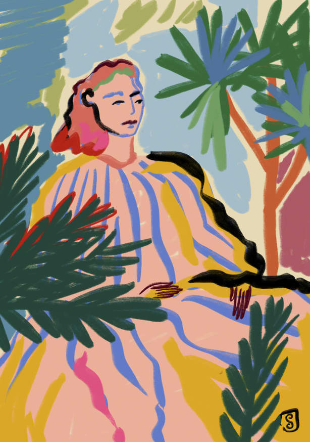 Quadro Woman in Nature