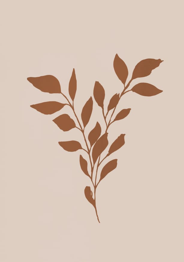 Quadro Terracotta Leaves - Obrah | Quadros e Posters para Transformar a Parede