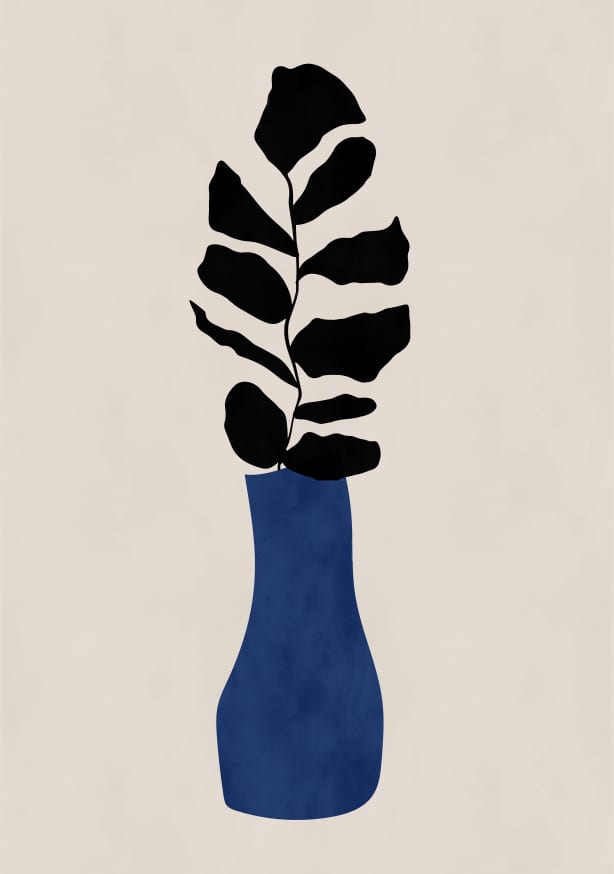 Quadro Vaso Blu - Obrah | Quadros e Posters para Transformar a Parede