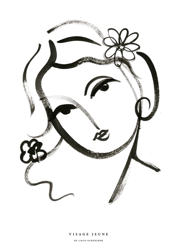 Quadro Visage Jeune I