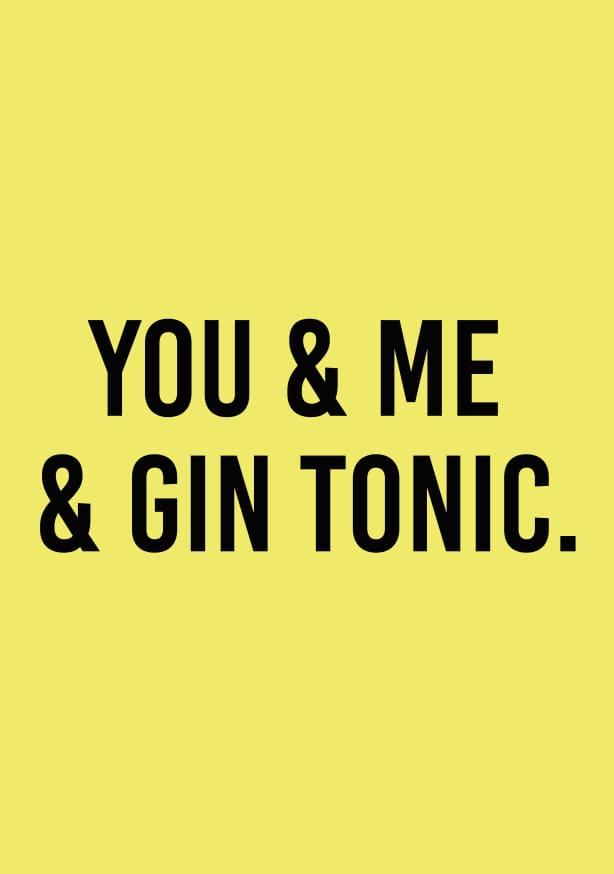 Quadro You & Me & Gin Tonic - Obrah | Quadros e Posters para Transformar a Parede