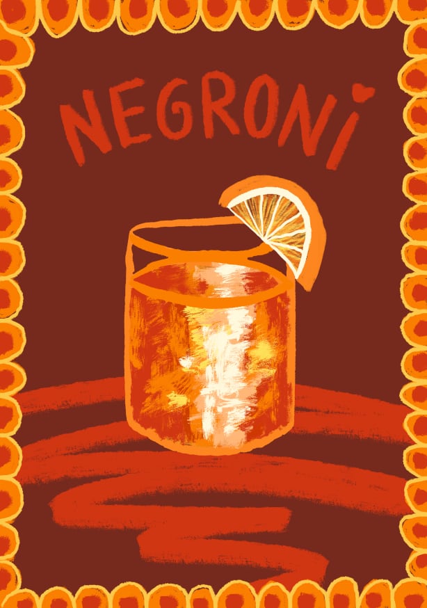 Quadro Cocktail Negroni by Studio Dolci