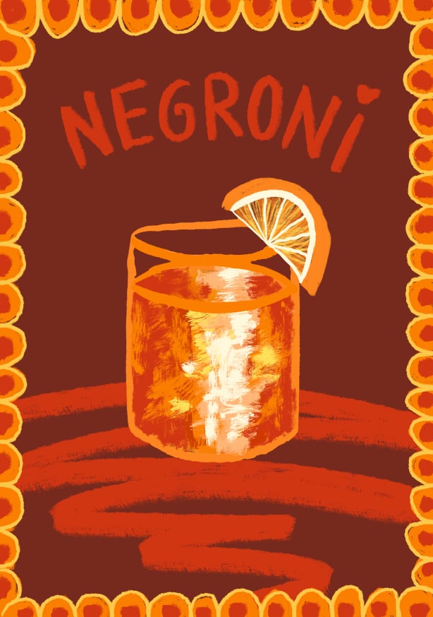 Quadro Cocktail Negroni