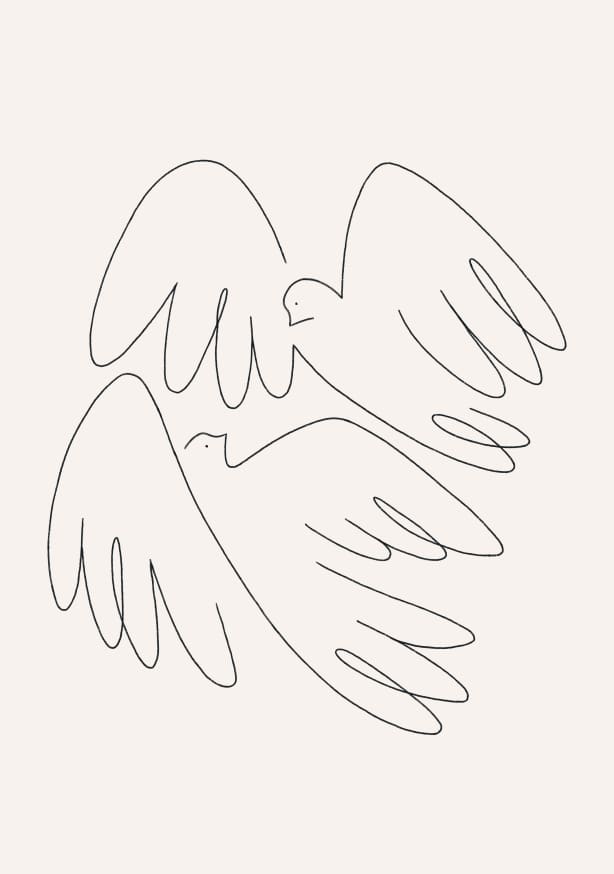 Quadro Love Birds by Kit Agar