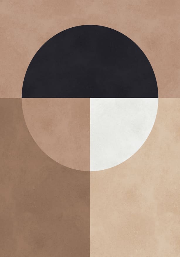 Quadro Brown Geometry 7