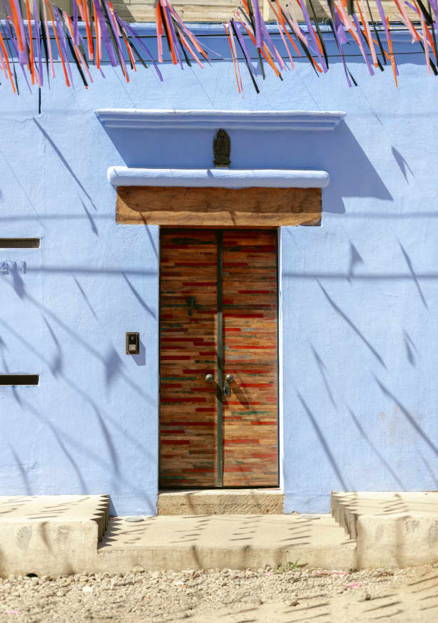 Quadro Oaxacan Door Colorful Travel Photography Mexico