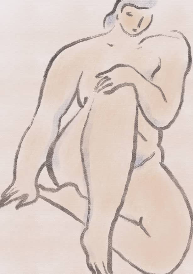 Quadro Pastel Nude 07