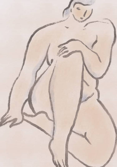 Quadro Pastel Nude 07 By Little Dean